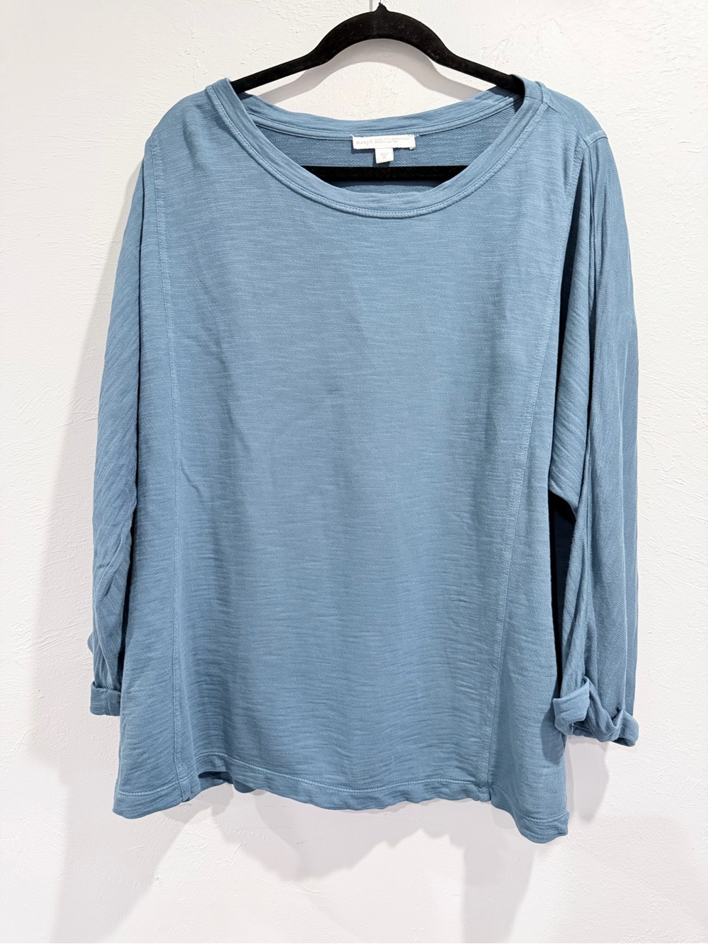 J.Jill Pure Jill Organic Cotton Blue 3/4 Sleeve Top Size 2X